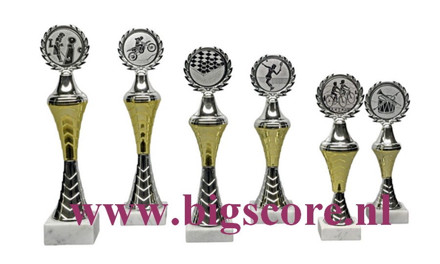 Z 610 Kunststof beker Goud-Zilver 6 Delig